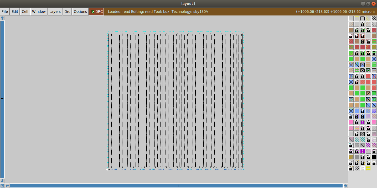 Screenshot of floorplan in magic