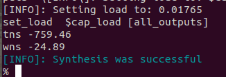 Running the synthesis